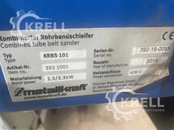 Bandschleifmaschine, METALLKRAFT